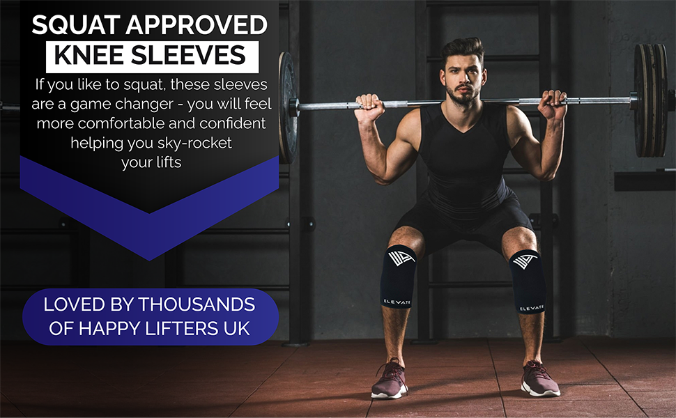 Knee Sleeves - For Weightlifting, Squats, Powerlifting & Crossfit