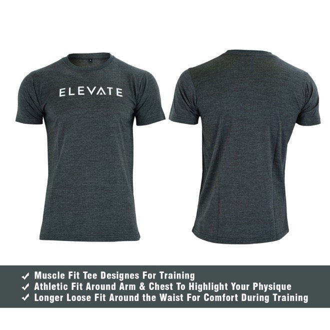 Large Logo T Shirt - Charcoal - Elevate Equipment